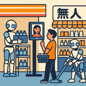 コンビニの未来は「無人」か? セブンとファミマ、ロボット導入で描くサバイバル戦略 Copilot 20250922 085510 300x300