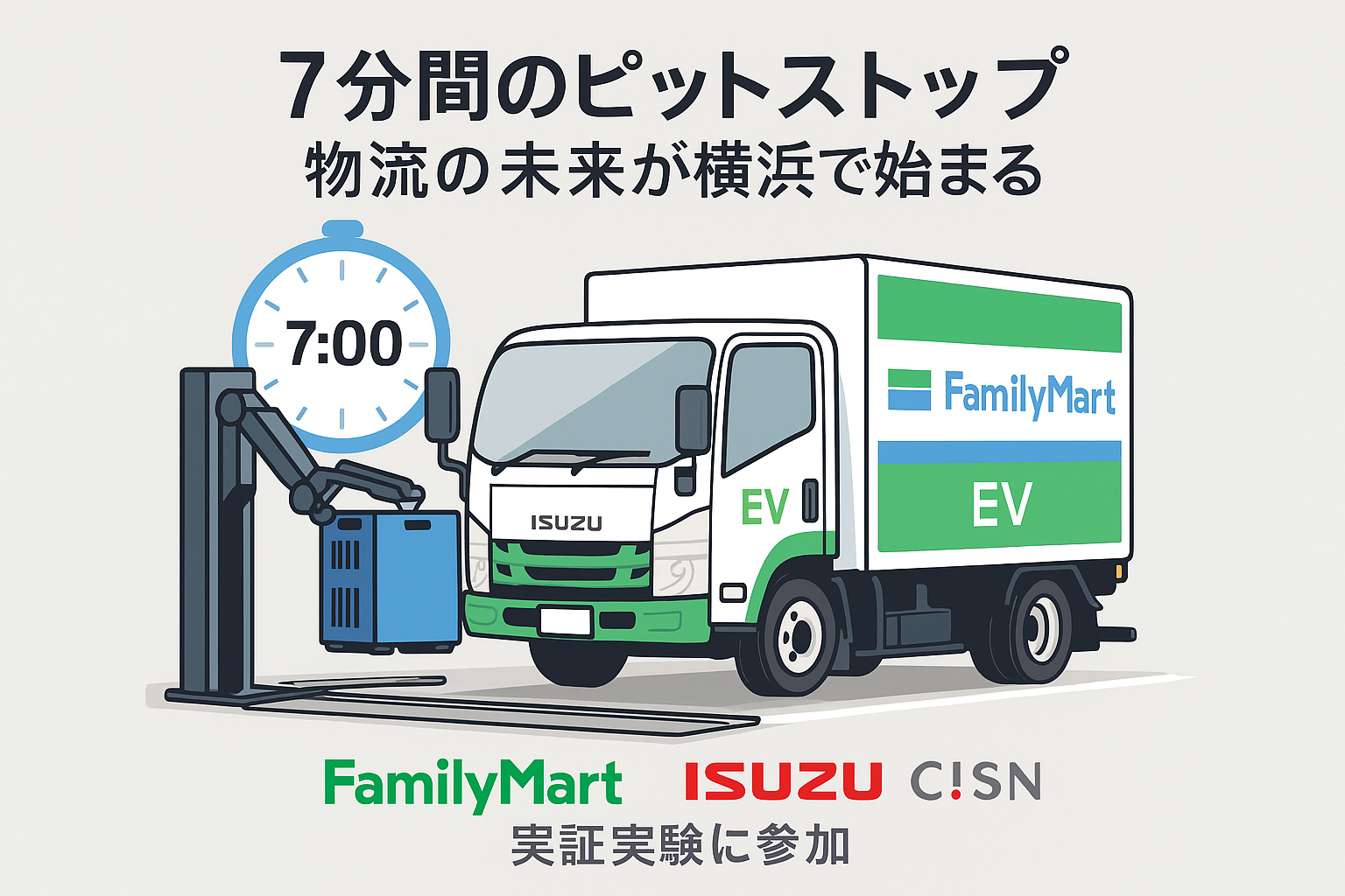 7分で交換完了。ファミマのEVトラックは物流危機を救うか Copilot 20251002 085458